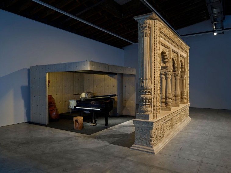  Luhring Augustine Bushwick Left: Jason Moran, STAGED: Three Deuces, 2015; Right: Pleasure pavilion, Late 18th or early 19th century, Sandstone and brick