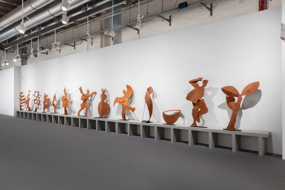 William Kentridge Lia Rumma Gallery Frieze (13 rusted figures)