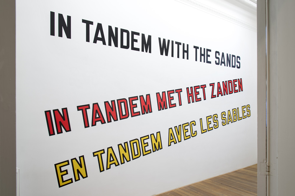Lawrence Weiner Dvir Gallery IN TANDEM WITH THE SANDS
