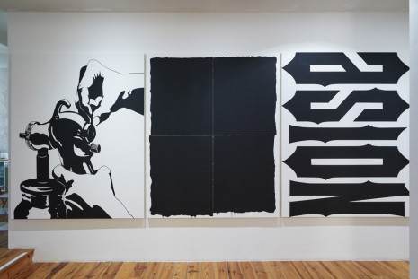 Charlie Verot, Gun painting / Black painting #1 / Noise, 2019, #7 clous à Marseille