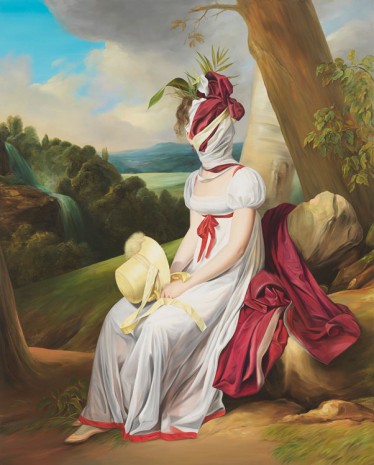 Ewa Juszkiewicz, Portrait of a lady (after Louis Leopold Boilly), 2019, Gagosian