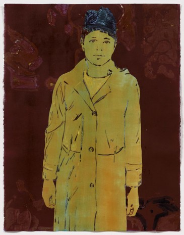 Claire Tabouret, Nathan with a yellow coat, 2019 , Almine Rech