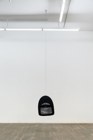 Artie Vierkant, Ikea Office Chair Back Suspended from Metal Wire (possible object), 2012, Foxy Production