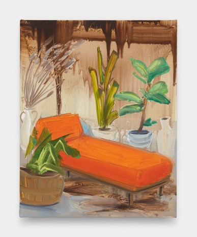 Tala Madani, Orange Chaise #2, 2019 , David Kordansky Gallery