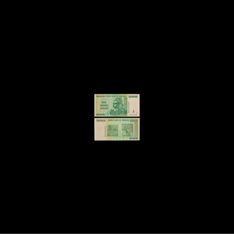 Taryn Simon, Black Square XXI. The billion dollar bill was printed during Zimbabwe’s political and economic crisis at the turn of the century, a period in which the value of the Zimbabwean dollar (ZWR) plummeted, leading to hyperinflation..., 2018, Gagosian