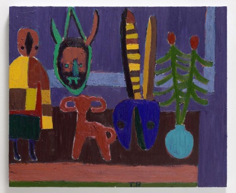 Tal R, Pinsedag, blå vase & sommerfugl, 2019 , Galleri Bo Bjerggaard