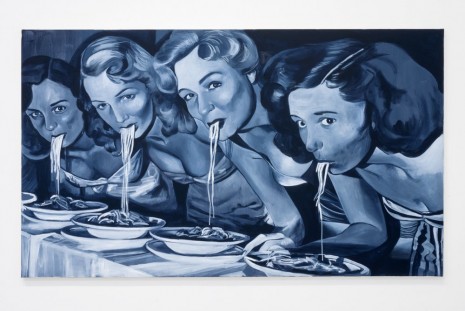 Giulia Andreani, Nudeltisch (Spaghetti painting), 2019 , Galerie Max Hetzler