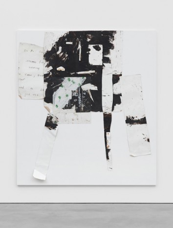 Richard Aldrich, Black Collage Painting, 2019 (2009, 2012, 2014), Modern Art