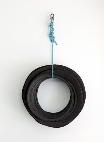 Phillip Lai, Untitled (12 tyre rims blue), 2012, Galleria Franco Noero