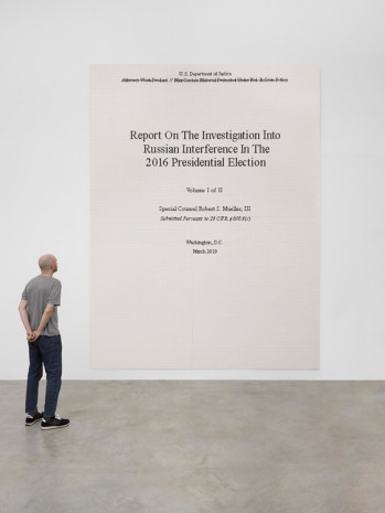 Ai Weiwei, Mueller’s report, 2019 , Lisson Gallery