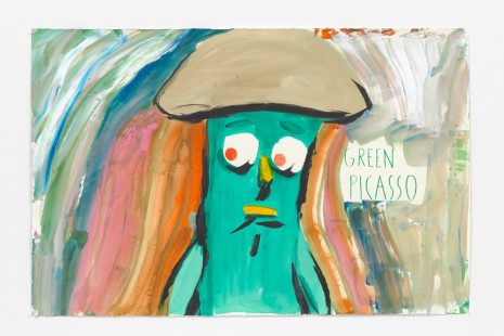 Raymond Pettibon, No Title (Green Picasso.), 2019, David Zwirner