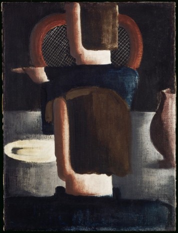 Oskar Schlemmer, Zwei Frauen am Tisch (Variante)[Two Women at the Table (Variation)], 1930 , Galerie Thaddaeus Ropac