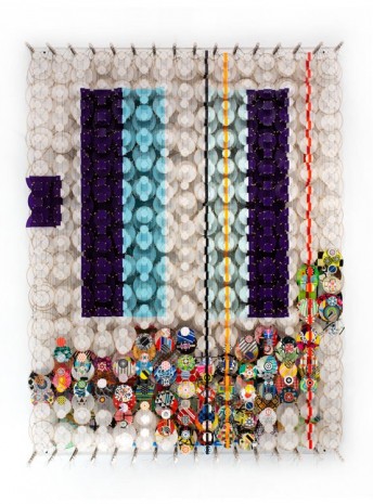 Jacob Hashimoto, Time's Great Pull Earthward – Innocent and Best Forgotten, 2019 , Rhona Hoffman Gallery