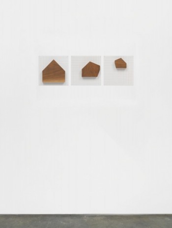 Jennifer Bartlett, Untitled (Three Wood Houses), 2002 , Marianne Boesky Gallery