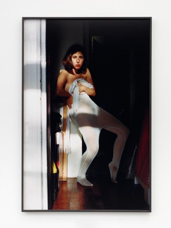 Talia Chetrit , Self-portrait (mesh layer), 2019, Sies + Höke Galerie
