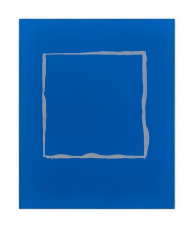 Helmut Dorner, Quadrat auf Blau, 2019, Galería Heinrich Ehrhardt