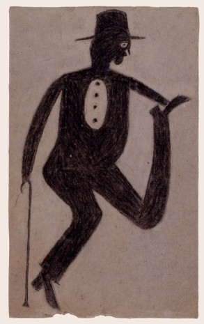 Bill Traylor, Man with Cane Grabbing Foot, 1939-1942 , David Zwirner