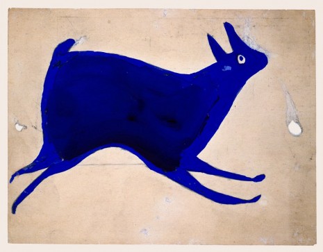 Bill Traylor, Blue Rabbit Running, 1939-1942 , David Zwirner