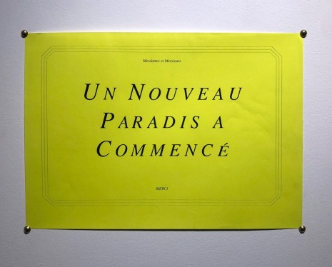 Jeremy Deller, Un nouveau paradis a commencé, 1995-1996, Art : Concept