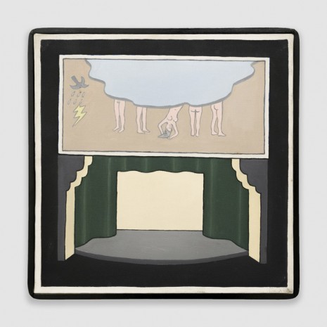 Roger Brown, Untitled (Theater with Bird, Rain, Nude Figures, Lightning), 1968, Venus Over Manhattan