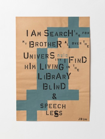 Jenifer Bar Lev, I Am Searching for My Brother, 1988 , Dvir Gallery