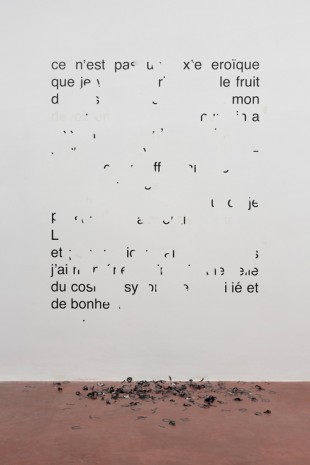 Latifa Echakhch , Vendredi 11 août 1989 – Ce n’est pas un texte eroïque, 2014 , Dvir Gallery