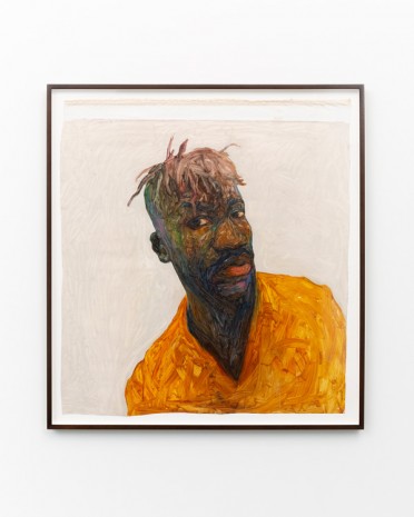 Amoako Boafo, Self portrait, 2017 , Marianne Boesky Gallery