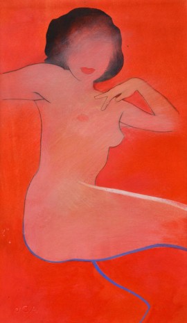 Antony Donaldson, Untitled naked girl red, 2018 , The Mayor Gallery