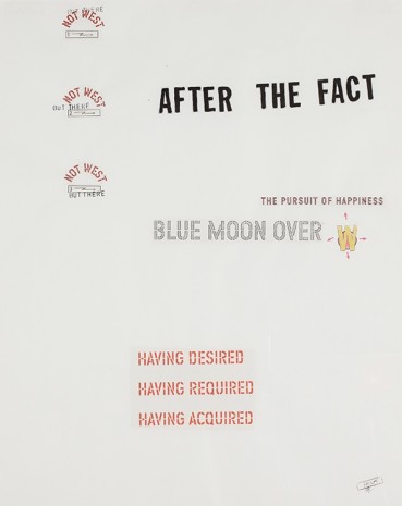 Lawrence Weiner, Blue Moon Over #19, 2001, Luhring Augustine