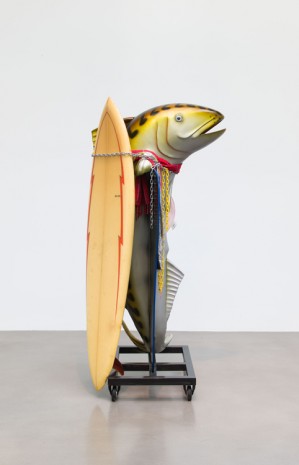 Cosima von Bonin, What If It Barks 4 (Gerry Lopez Surfboard Version), 2018 , Marianne Boesky Gallery