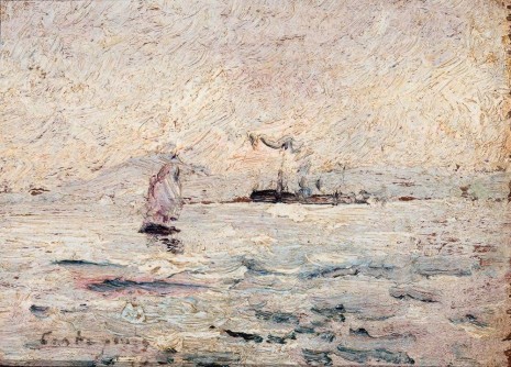 Giovanni Battista Castagneto , Marinha com barco e navio, 1899 , Mendes Wood DM