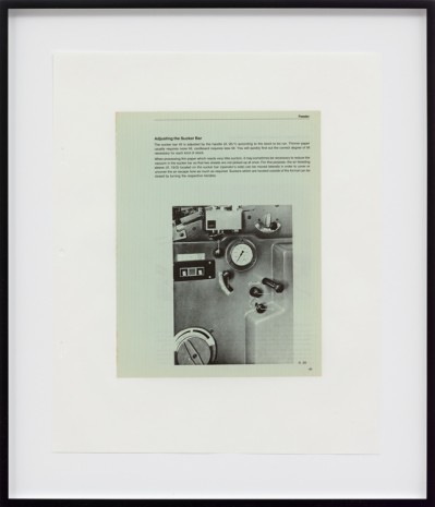 Mathias Poledna, Untitled (Heidelberg Single-Color Offset Press, page 41), 2020 , Galerie Buchholz