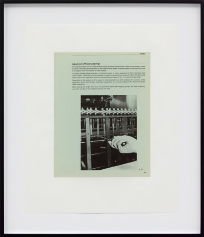 Mathias Poledna, Untitled (Heidelberg Single-Color Offset Press, page 43), 2020 , Galerie Buchholz