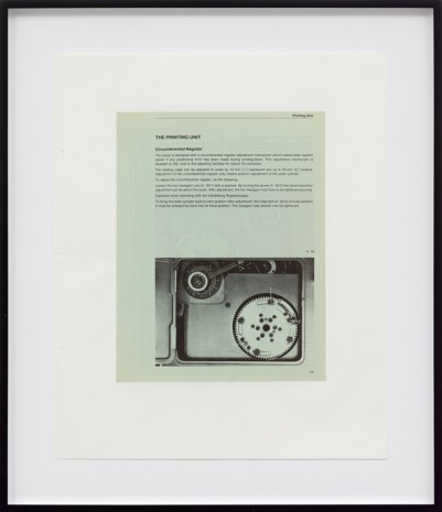 Mathias Poledna, Untitled (Heidelberg Single-Color Offset Press, page 53), 2020 , Galerie Buchholz