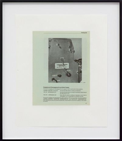 Mathias Poledna, Untitled (Heidelberg Single-Color Offset Press, page 57), 2020 , Galerie Buchholz