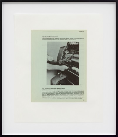 Mathias Poledna, Untitled (Heidelberg Single-Color Offset Press, page 65), 2020 , Galerie Buchholz
