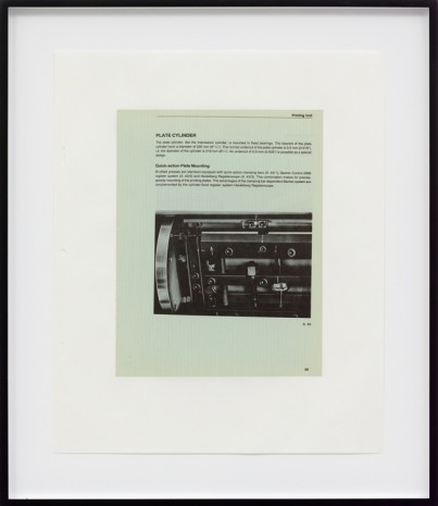 Mathias Poledna, Untitled (Heidelberg Single-Color Offset Press, page 69), 2020 , Galerie Buchholz
