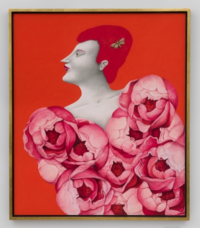 Nicolas Party, Portrait with Roses, 2019 , Hauser & Wirth