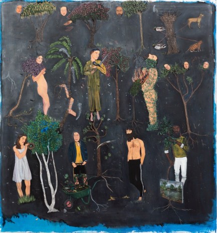 Bram Demunter , Several Trees at Night, 2019 - 2020 , Tim Van Laere Gallery