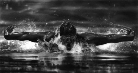 Robert Longo, Study of Swimmer (Butterfly), 2019 , Galerie Thaddaeus Ropac