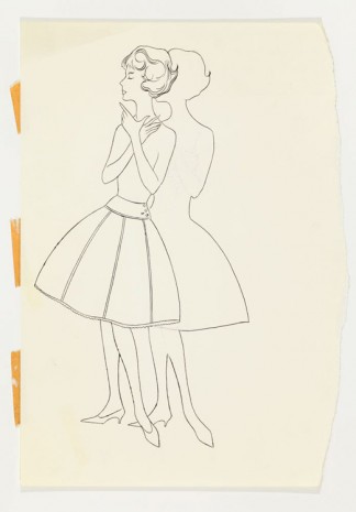 Andy Warhol, Female Fashion Figure, ca. 1957 , Anton Kern Gallery