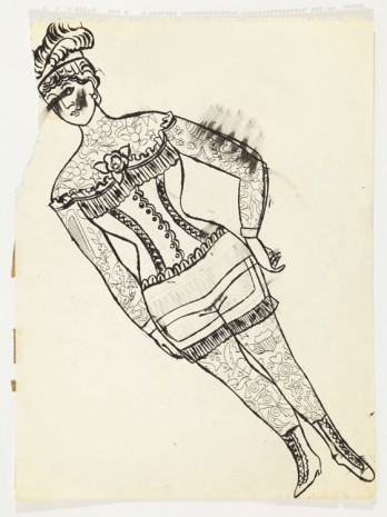 Andy Warhol, Tattooed Female In Girdle, ca. 1955 , Anton Kern Gallery