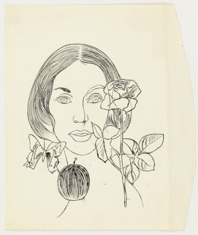 Andy Warhol, Female Hear, Rose, Fruit and Butterfly, ca. 1957 , Anton Kern Gallery