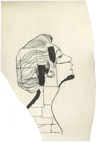 Andy Warhol, n.t. (Portrait of a Lady After Man Ray), 1956 , Anton Kern Gallery