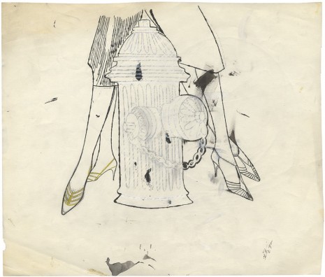 Andy Warhol, n.t. (Two Ladies Standing Behind Fire Hydrant), 1958 , Anton Kern Gallery
