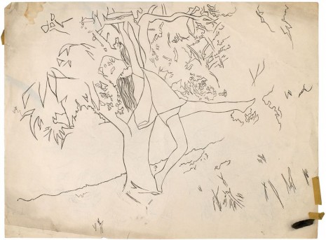 Andy Warhol, n.t. (Girl Swinging from Tree), 1955 , Anton Kern Gallery