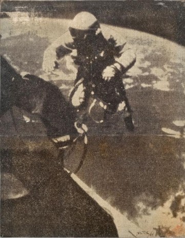 Mimmo Rotella, L'astronaute, 1966 , Cardi Gallery