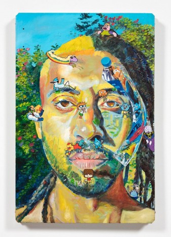 Yung Jake, Untitled Self-Portrait 1 (princess rainicorn, mordecai, darwin, chuckie, gumball, earthworm jim, mojo jojo, wet willy, skeeter, mac + darwin), 2020 , Steve Turner