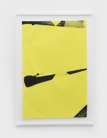 Bernard Villers, Mingeshi noir et jaune 5, 2019, Irène Laub Gallery