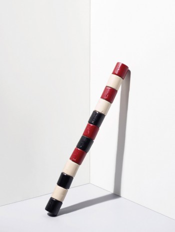 Andre Cadere, Barre de bois rond noir, blanc, rouge, 1975 , Richard Saltoun Gallery